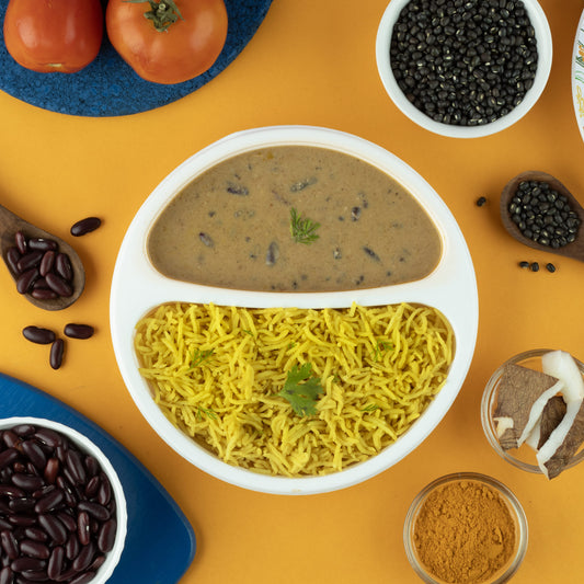 كاري عدس بومباي عضوي مع أرز بالكركم