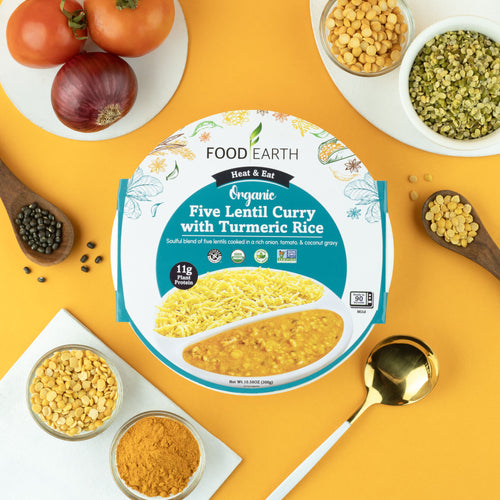 Curry de cinq lentilles bio au riz au curcuma