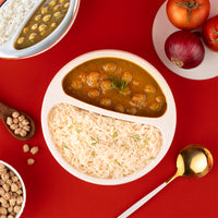 Curry de pois chiches bio avec riz vapeur